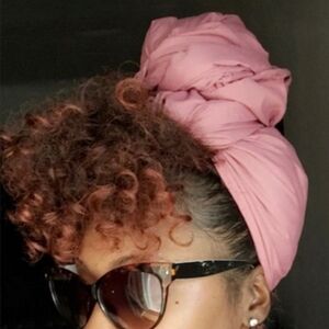 Rose Pink Solid Color Head Wrap Head Tie NEW
